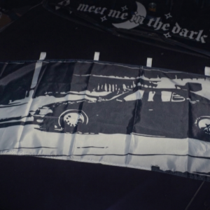flaga nobori meet me in the dark banner drift garażowy samochód